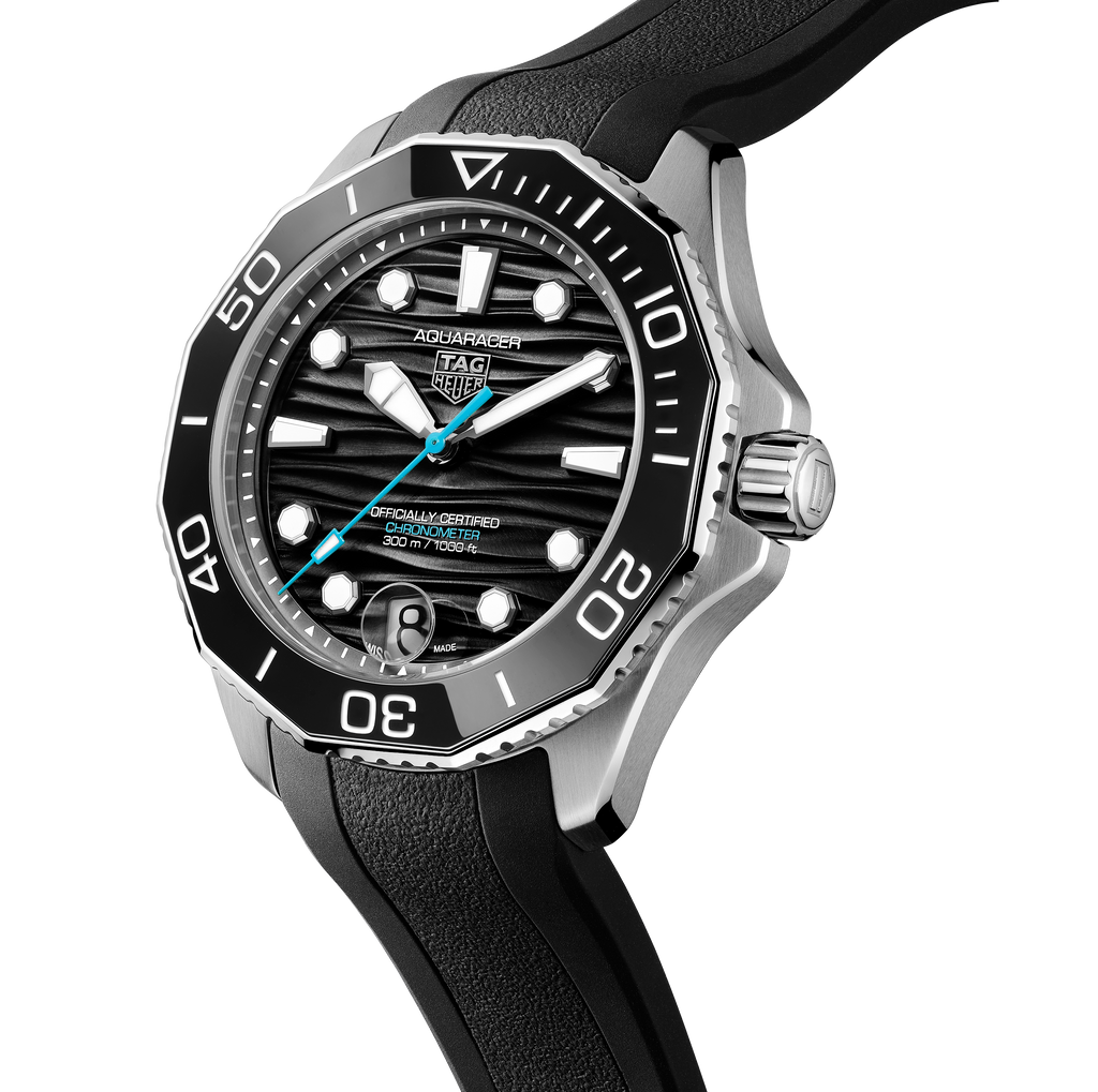 TAG Heuer Aquaracer Professional 300 Date Watch with Black Rubber Strap