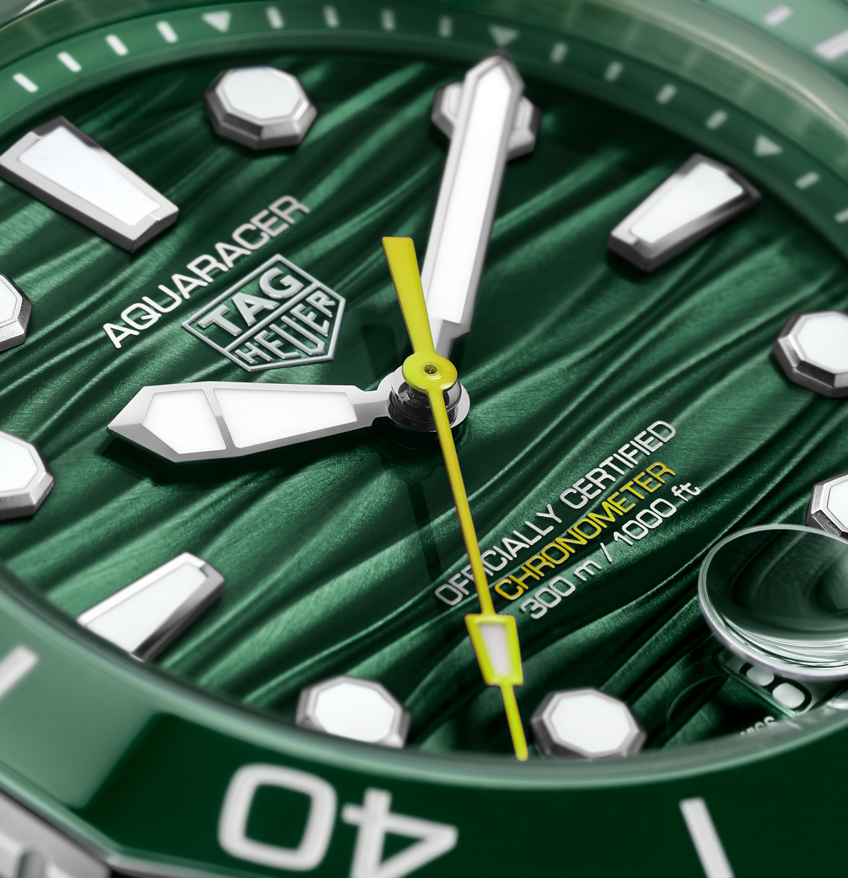TAG Heuer Aquaracer Professional 300 Date Watch with Green Dial