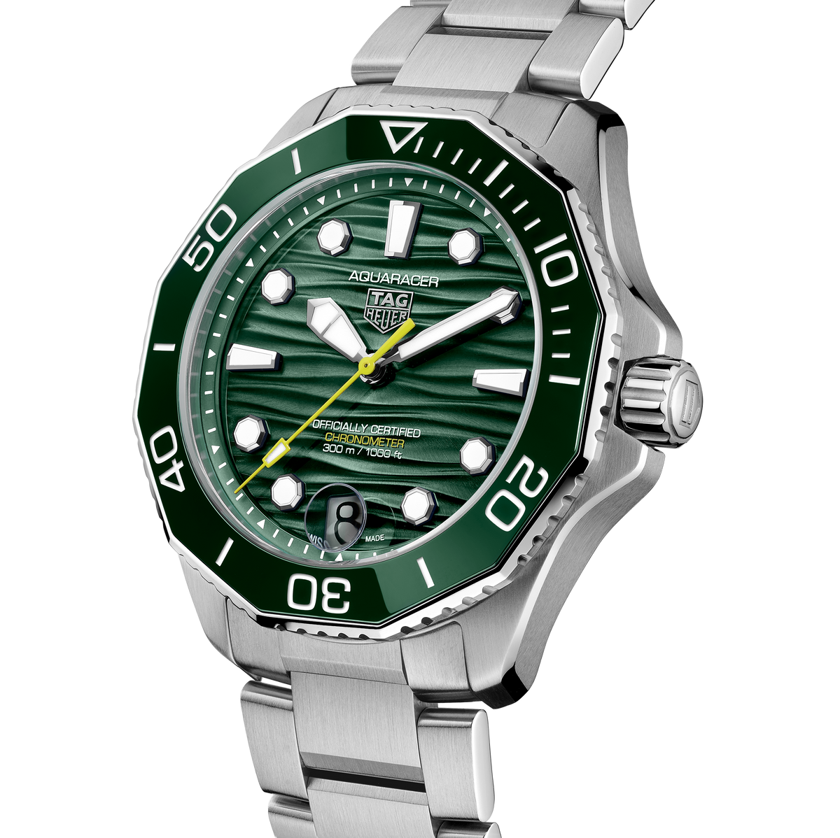 TAG Heuer Aquaracer Professional 300 Date Watch with Green Dial