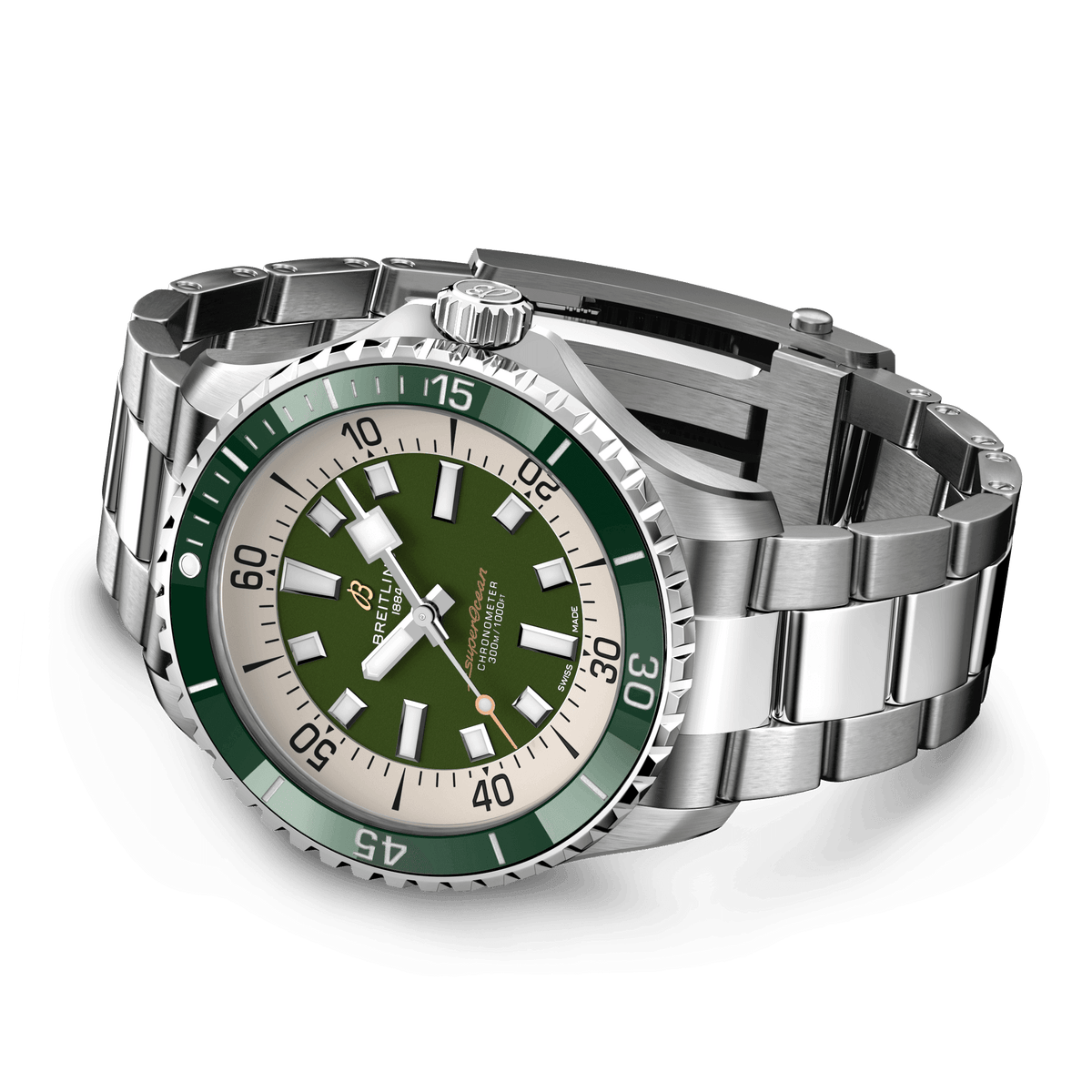 Breitling Superocean Green Watch, 44mm
