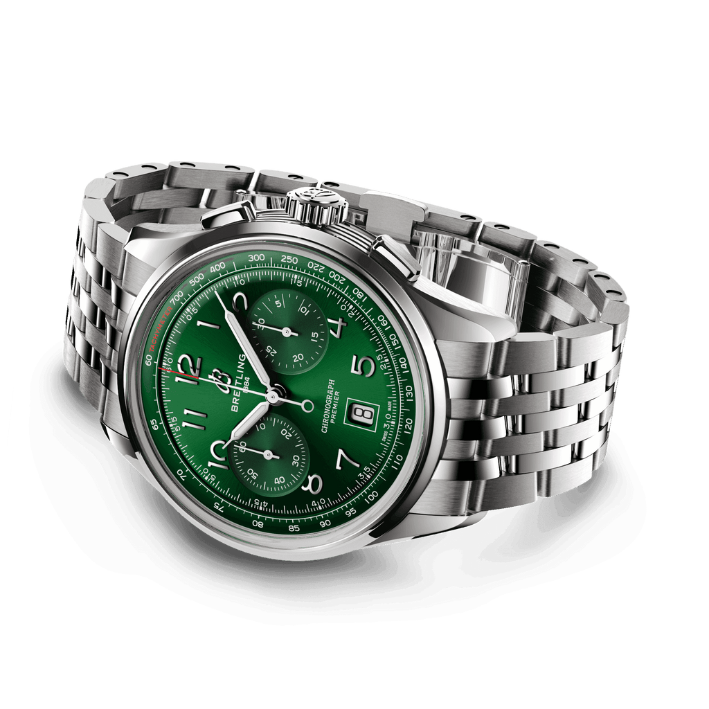 Breitling Premier B01 Chronograph 42mm Watch with Green Dial