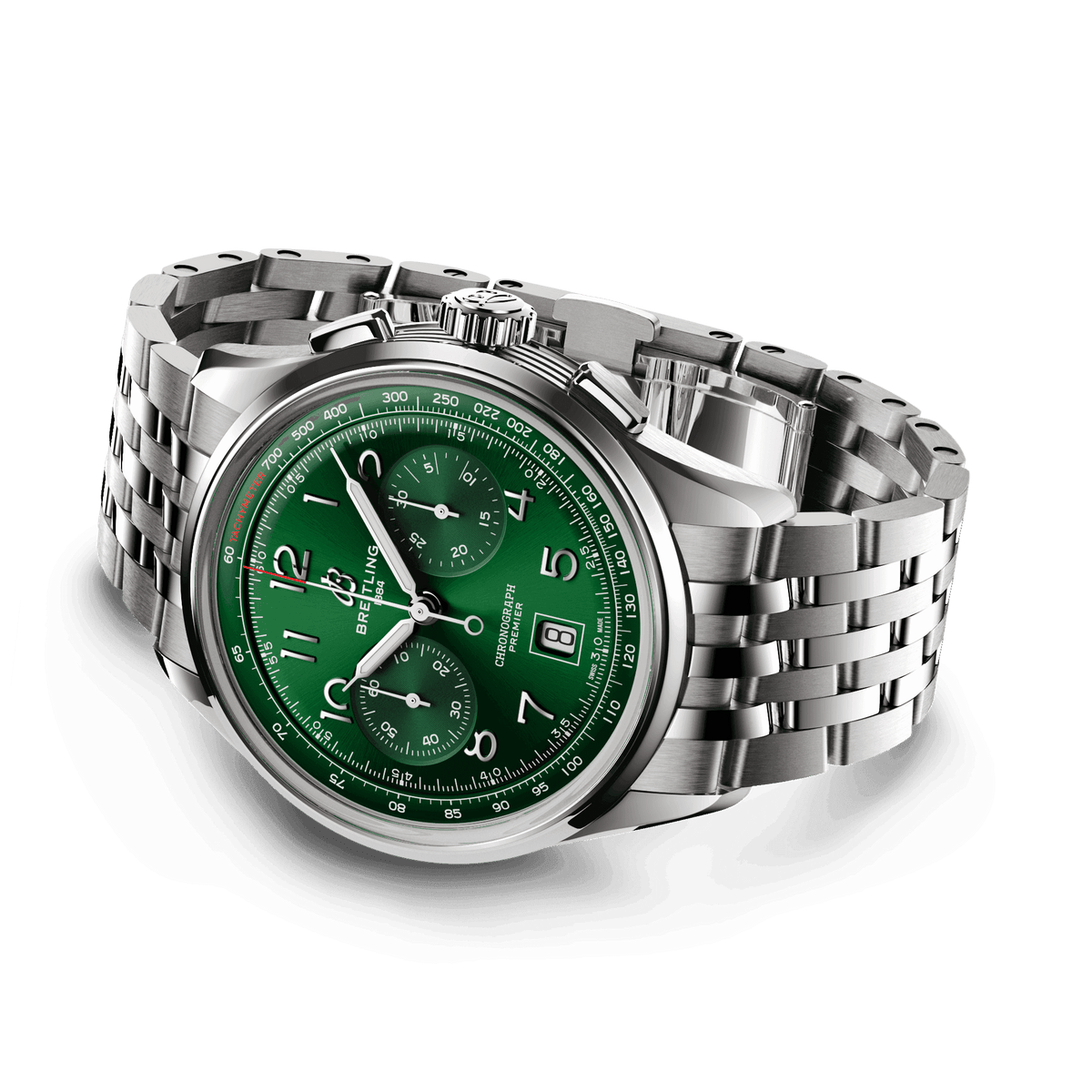 Breitling Premier B01 Chronograph 42mm Watch with Green Dial