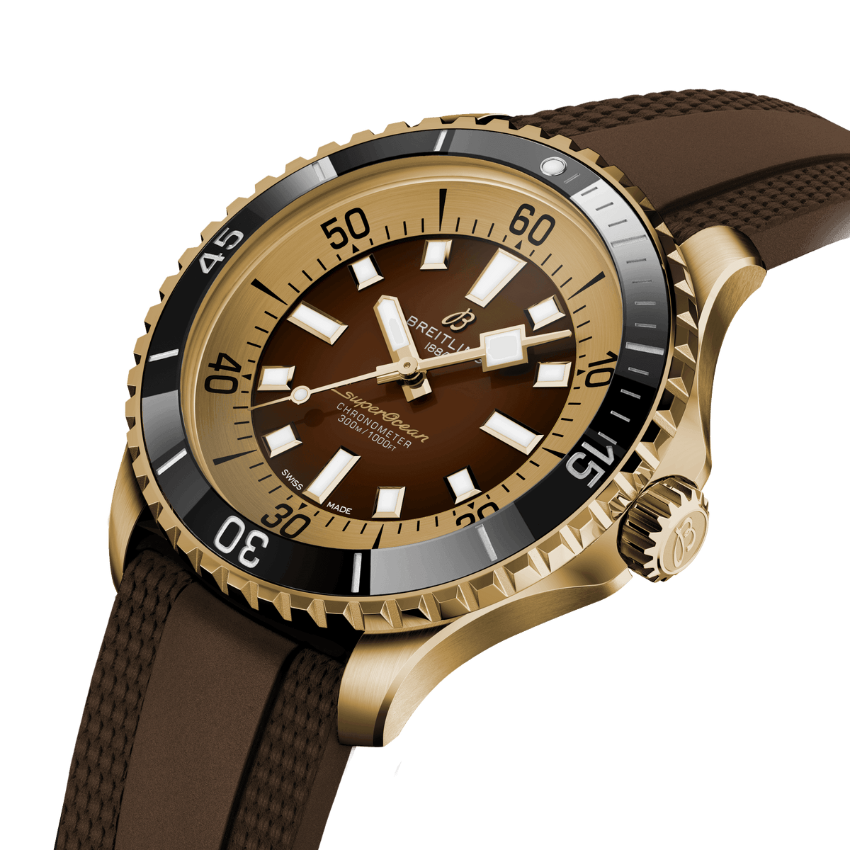 Breitling Superocean Bronze On Rubber Watch, 44mm