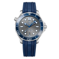 OMEGA Seamaster Diver 300m Co-Axial Master Chronometer 42mm, Steel on Blue Rubber Strap