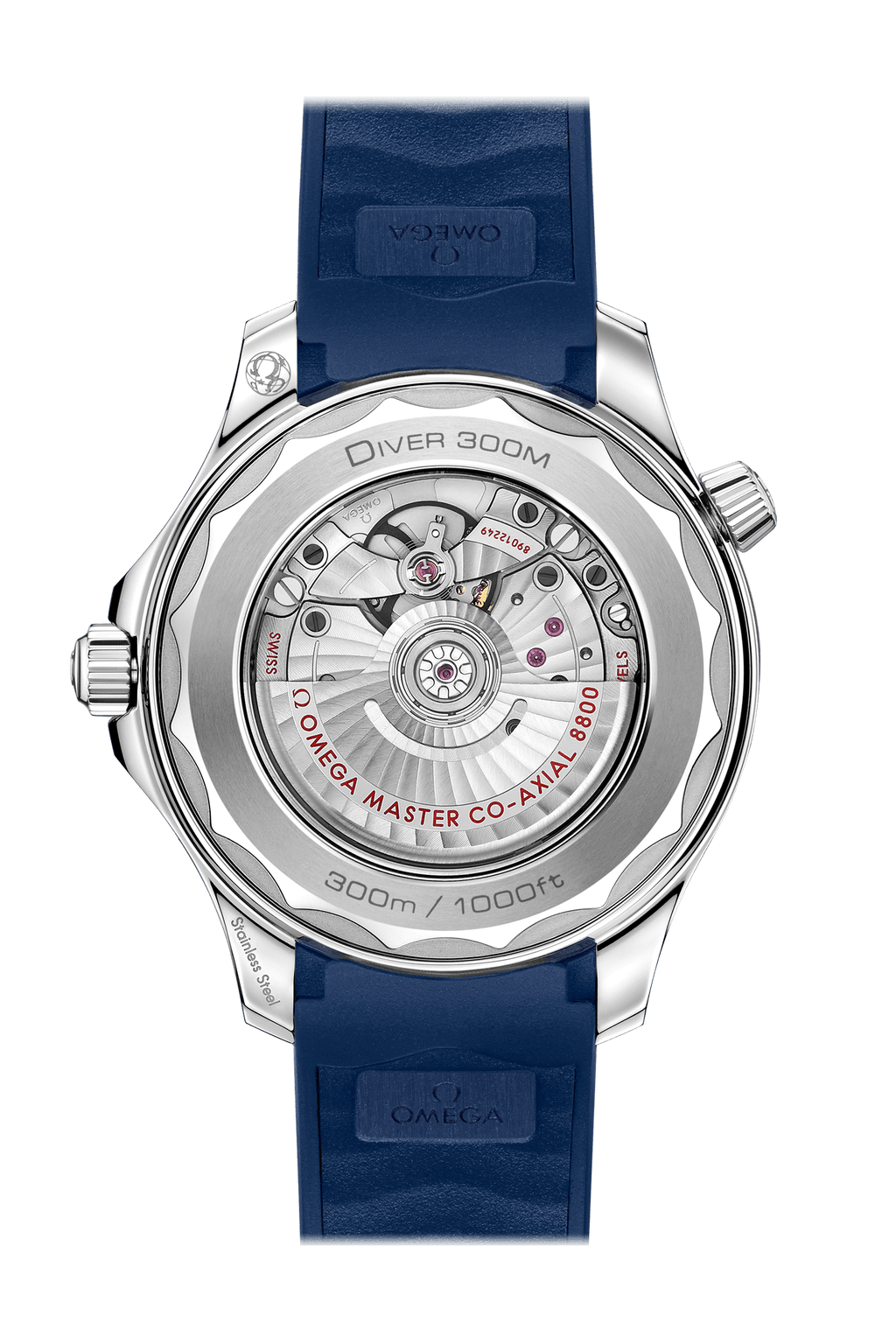 OMEGA Seamaster Diver 300m Co-Axial Master Chronometer 42mm, Steel on Blue Rubber Strap