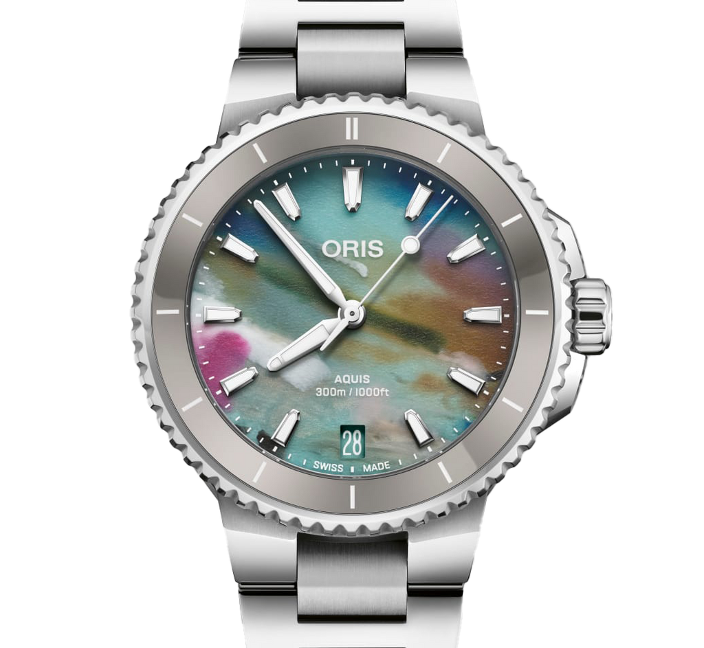 Oris Aquis Date Upcycle Watch with Multicoloured Dial, 36.50mm