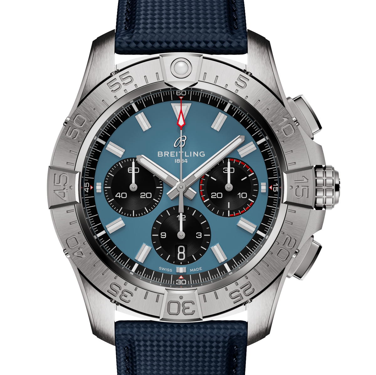 Breitling Avenger B01 Chronograph 44mm Watch with Blue Strap
