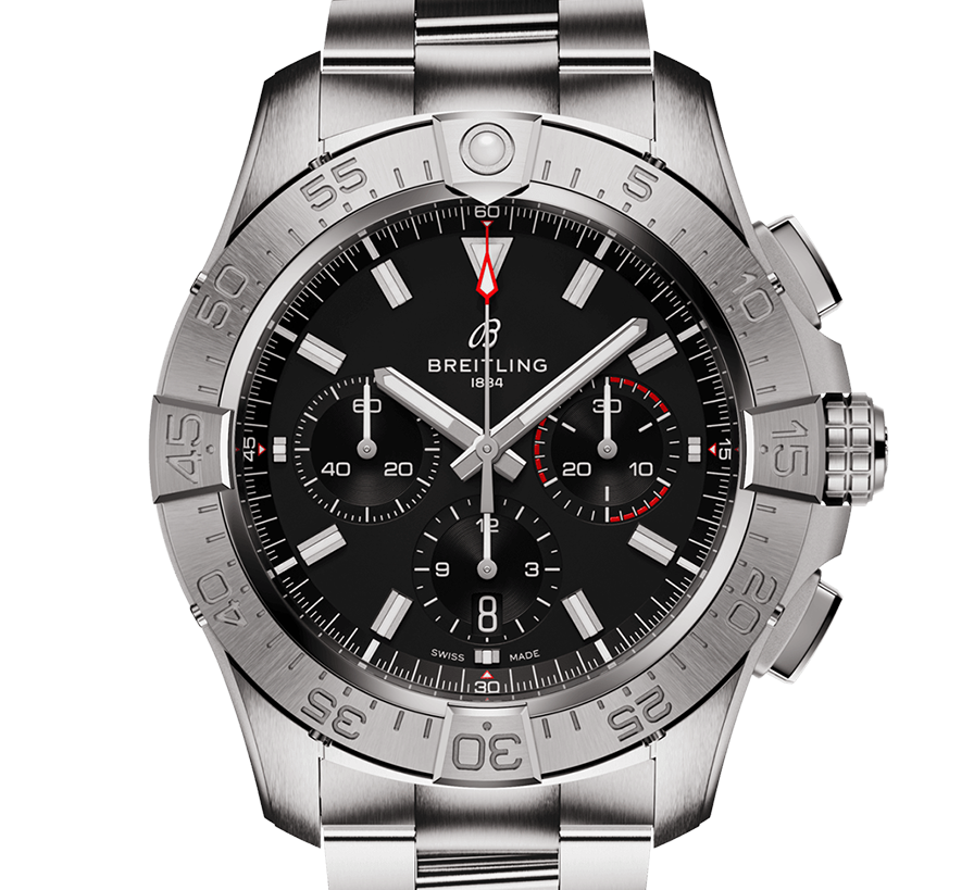 Breitling Avenger B01 Chronograph 44 Watch with Stainless Steel Bracelet