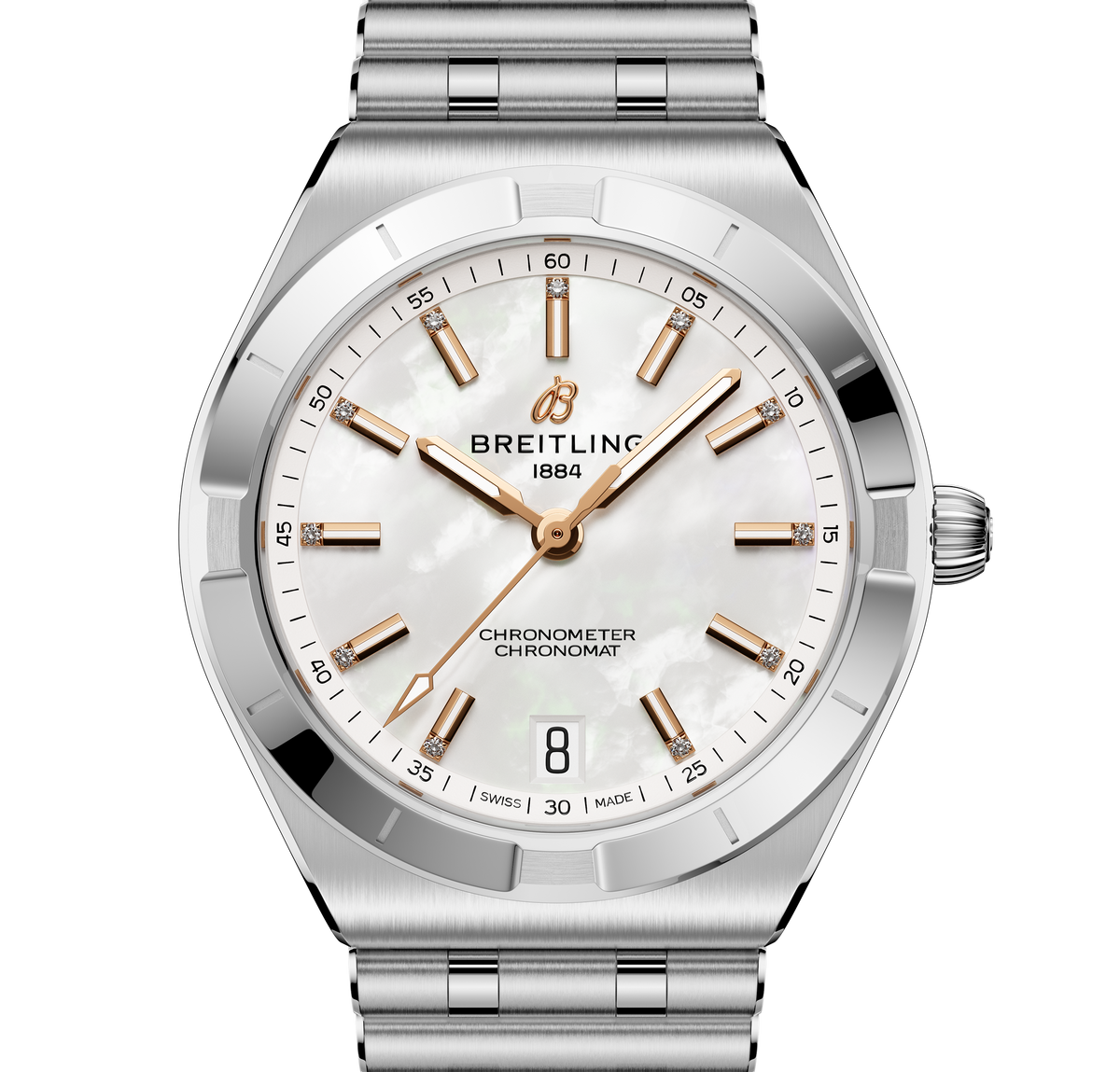 Breitling Chronomat Automatic 36 Watch with Mother of Pearl Dial