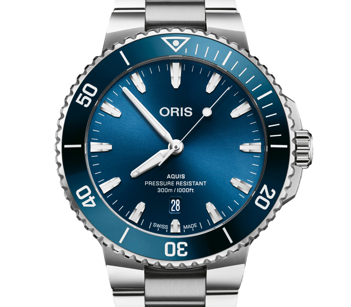 Oris Aquis Date Watch with Stainless Steel Bracelet, 43.50mm
