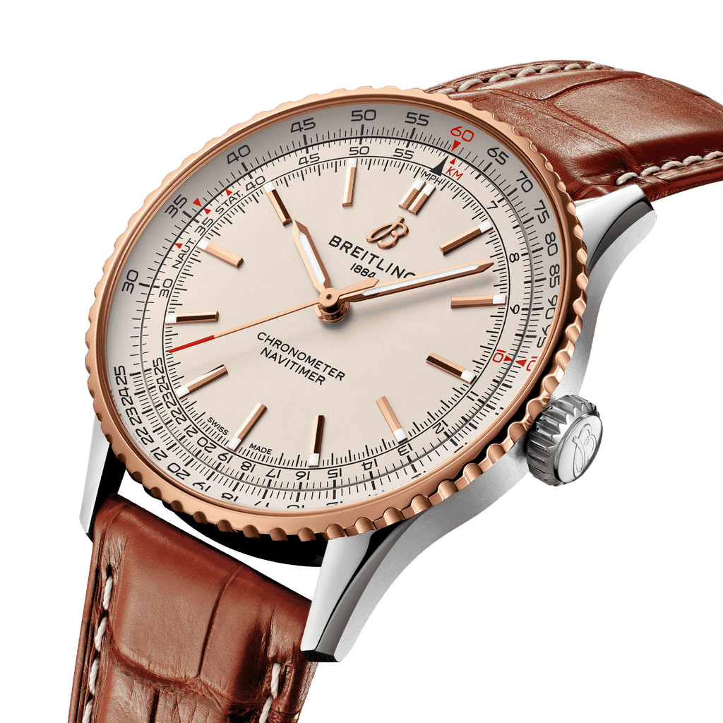 Breitling Navitimer Automatic 41 Watch with Brown Leather Strap