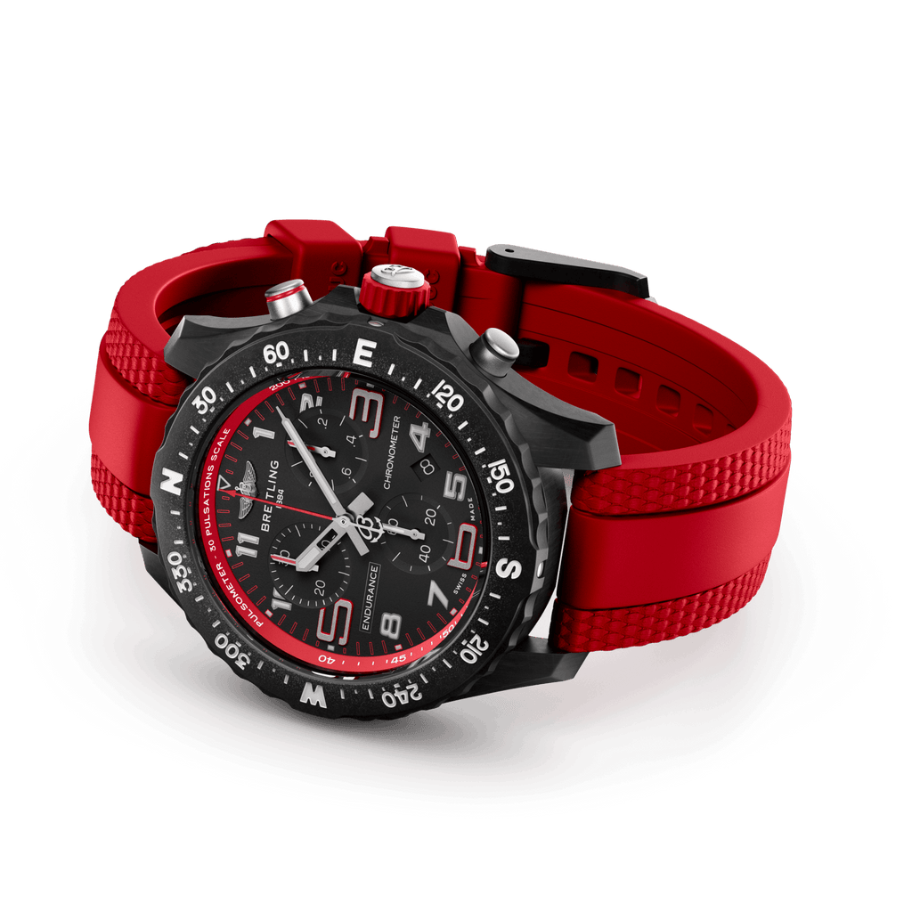 Breitling Endurance Pro 38 Watch with Red Strap
